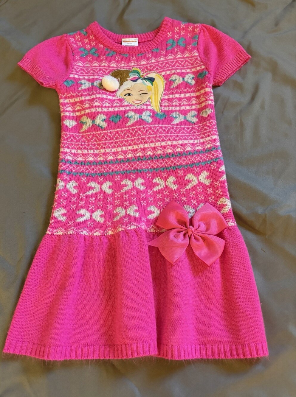 Nickelodeon Jo-Jo Siwa Girls Sweater Dress Size S (6-6x)